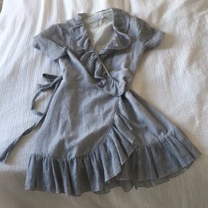 Sincerely Jules ruffle mini wrap dress
